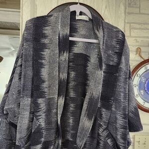 Manzano Mountain Weave Black and White Open Front Jacket